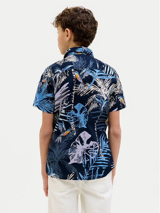Jack&Jones Junior Jack&Jones Junior Marškiniai Hawaii 12269273 Tamsiai mėlyna Regular Fit