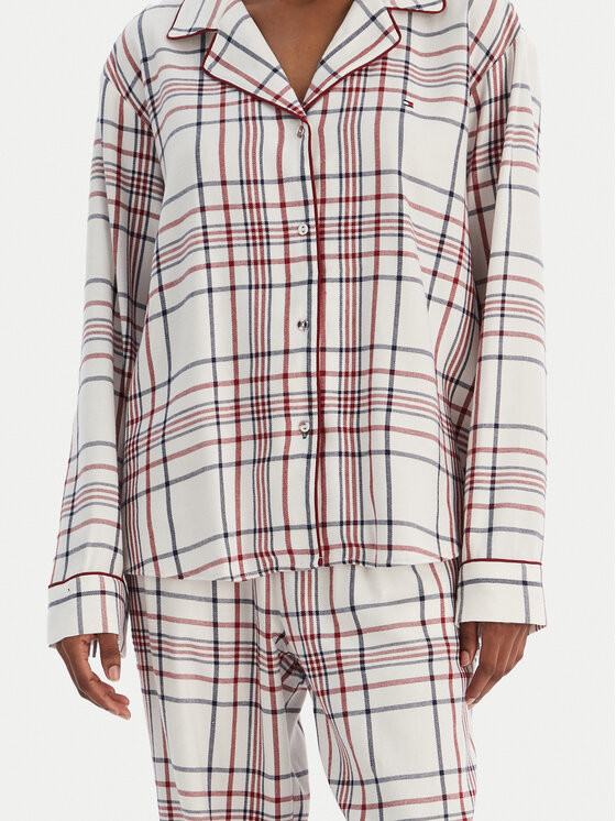 Tommy Hilfiger Tommy Hilfiger Pijama UW0UW06155 Écru Relaxed Fit