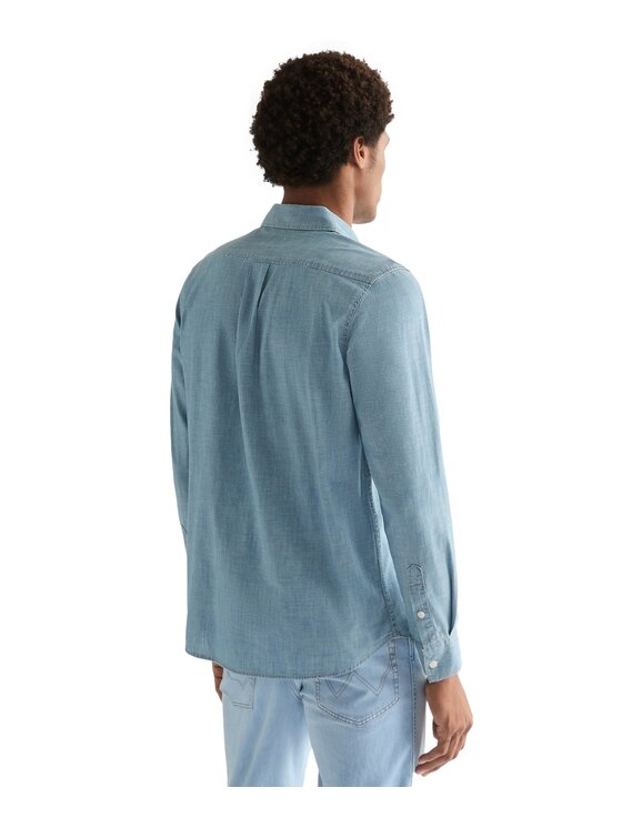 Wrangler Wrangler Koszula jeansowa 112378119 Niebieski Regular Fit