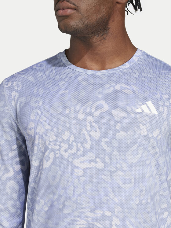 adidas adidas Tricou tehnic Own the Run 3-Stripes JD7770 Albastru Regular Fit