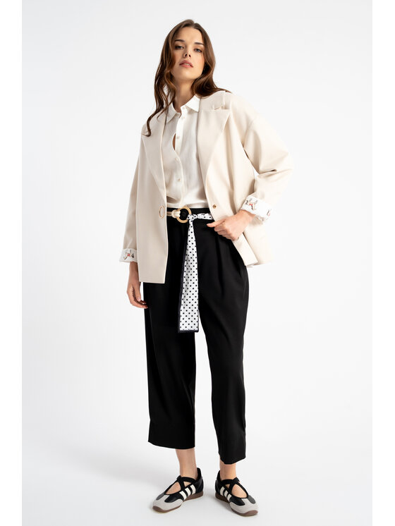 CLICK CLICK Μπουφάν μεταβατικό 71-0099 Ανοιχτό μπεζ Loose Fit