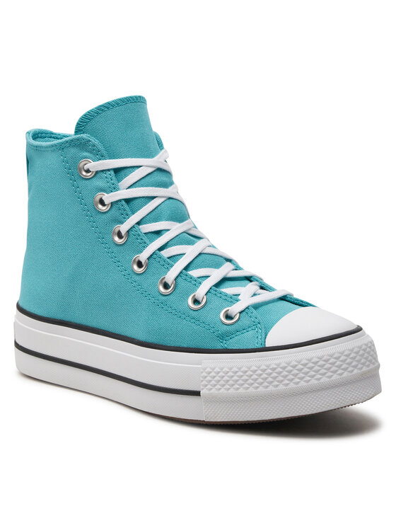 Converse Sneakers aus Stoff Chuck Taylor All Star Lift Platform Stars A06492C Turkisfarben Modivo