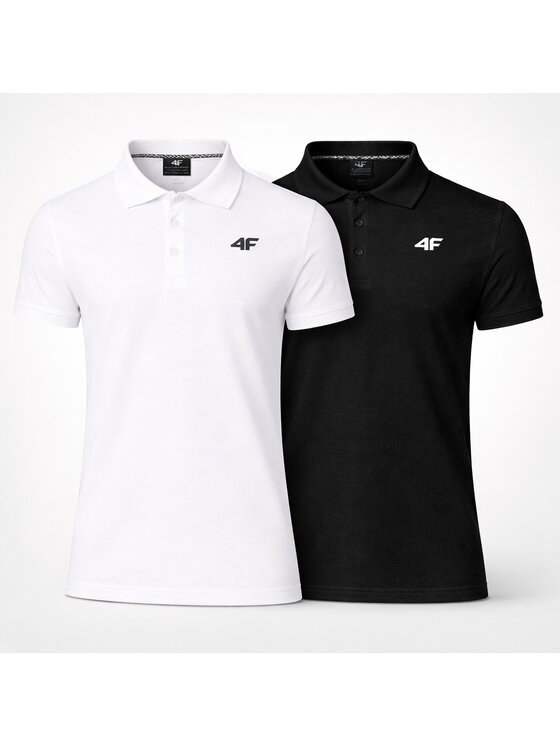 4F 4F Polo Z-0771-2-A Biały Regular Fit