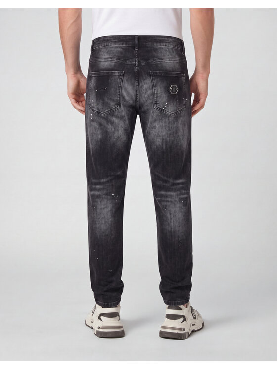 PHILIPP PLEIN PHILIPP PLEIN Jeansy 31785 Szary Straight Leg