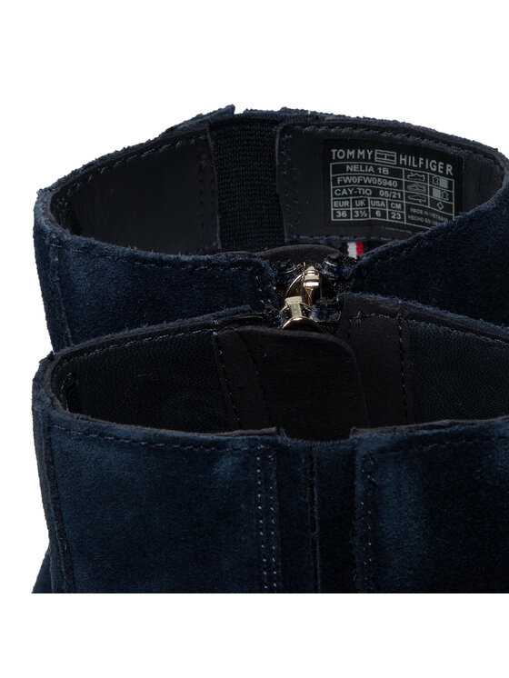 Tommy Hilfiger Tommy Hilfiger Боти Th Outdoor Mid Heel Boot FW0FW05940 Тъмносин