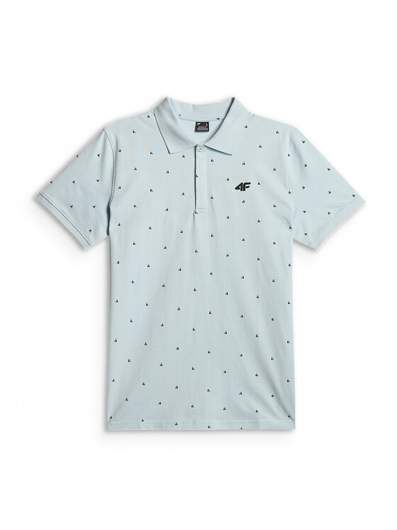 4F 4F Polo COMMERCIAL Niebieski jasny Regular Fit