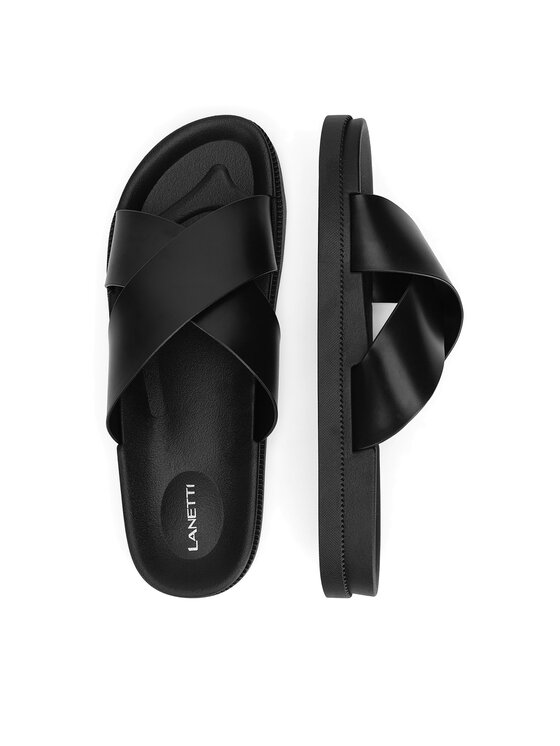 Lanetti Lanetti Pantoletten MYL-LANETTI-01 Schwarz