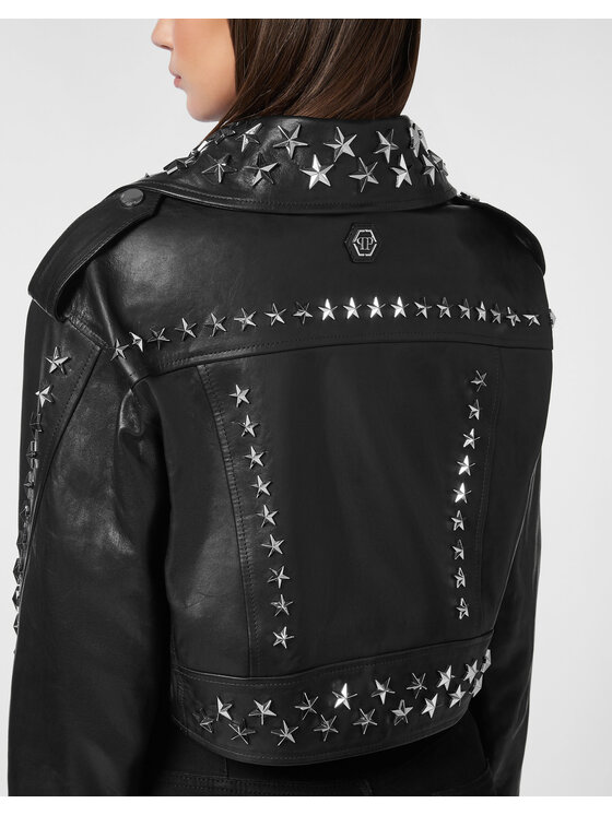 PHILIPP PLEIN PHILIPP PLEIN Kurtka skórzana 27271 Czarny