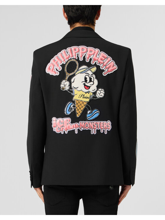PHILIPP PLEIN PHILIPP PLEIN Marynarka 30564 Czarny Regular Fit