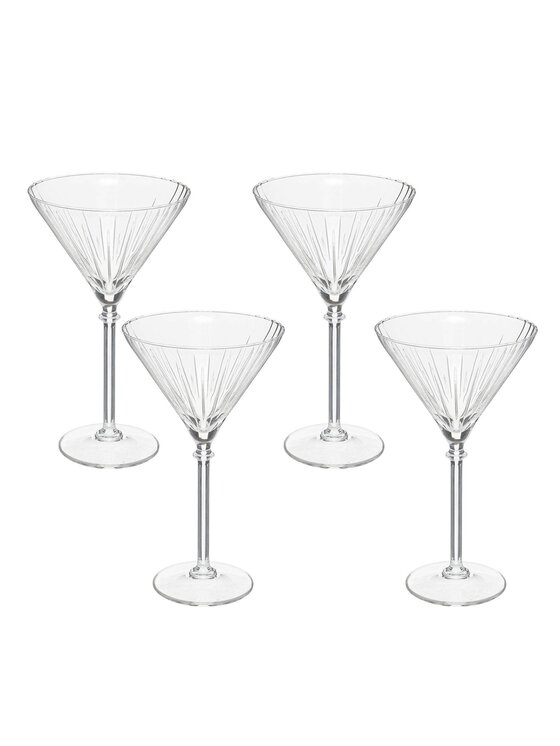 MIAhome MIAhome Zestaw 4 kieliszków do martini Stripes 250 ml Przezroczysty