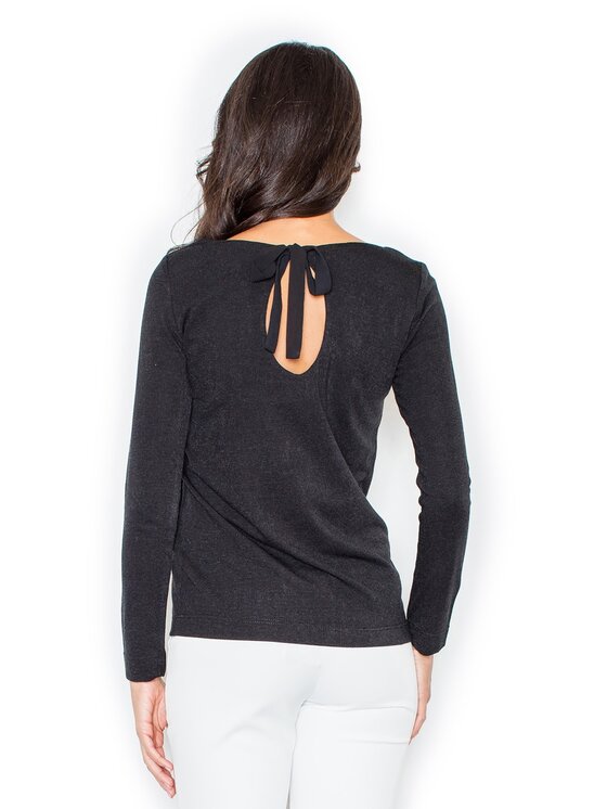 FIGL FIGL Sweter M244 Czarny Regular Fit