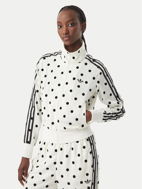 adidas adidas Pluus Satin Polka Dots Tt Track Top KV1165 Kreemjas Regular Fit