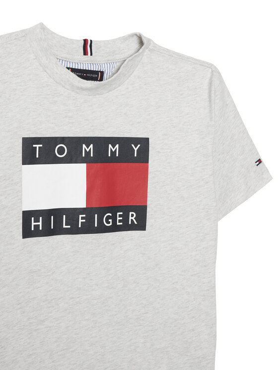 Tommy Hilfiger Tommy Hilfiger Marškinėliai KB0KB10340 Pilka Regular Fit