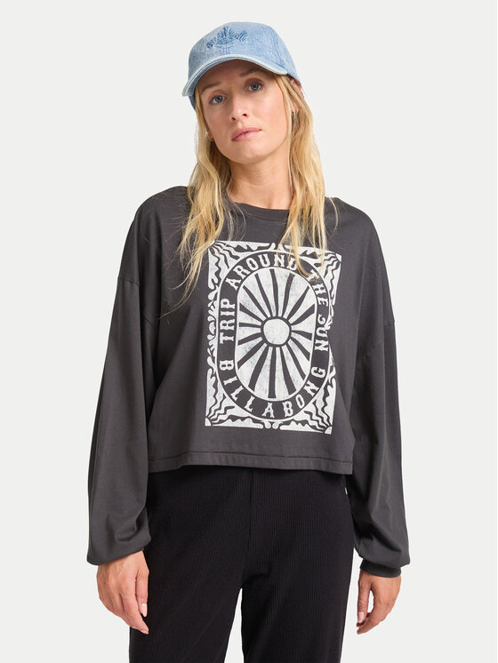 Billabong Billabong Блуза Trip Around EBJZT00491 Сив Cropped Fit