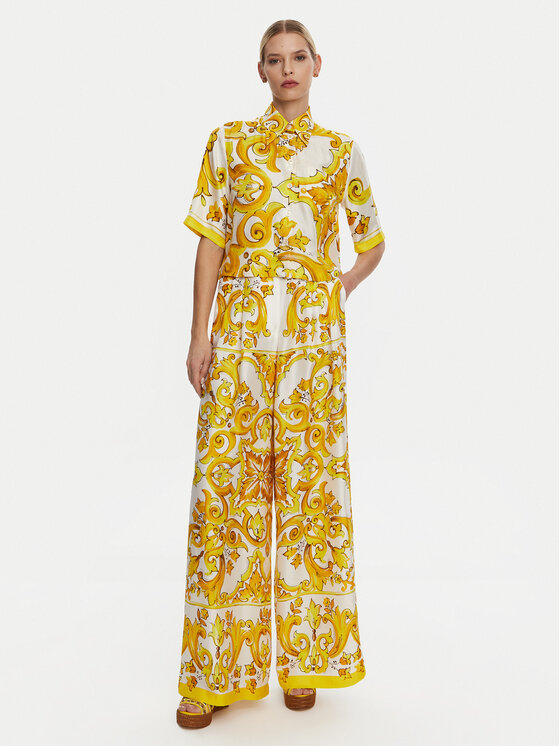 Dolce&Gabbana Dolce&Gabbana Штани з тканини FTC63T HI1BE HG3TN Жовтий Regular Fit