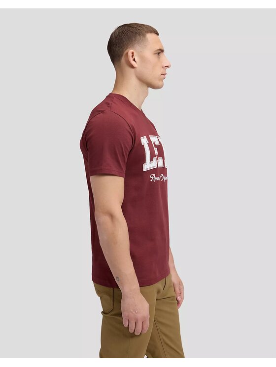 Lee Lee T-Shirt ORIGINAL TEE Brązowy Regular Fit