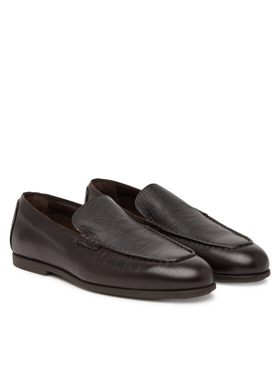 Calvin Klein Calvin Klein Loaferke Low Prof Loafer Txt Lth HM0HM02175 Temno rjava