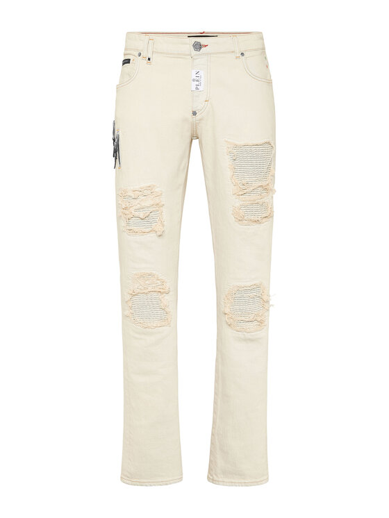 PHILIPP PLEIN PHILIPP PLEIN Jeansy 23233 Beżowy Skinny Fit