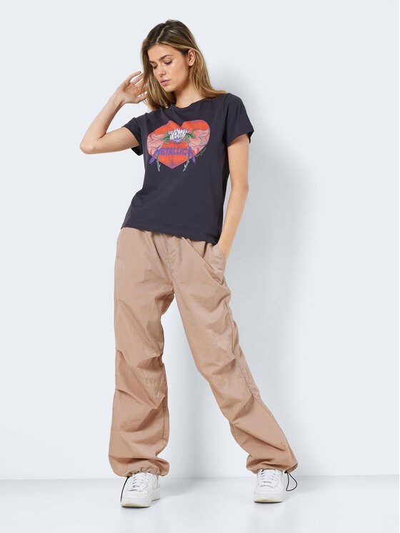 Noisy May Noisy May Тишърт Nate 27025331 Сив Loose Fit