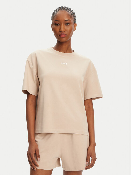 HUGO HUGO T-Shirt 50490593 Beżowy Relaxed Fit