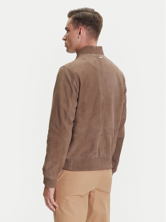 Michael Kors Michael Kors Kožená bunda CT5801E4R4 Hnědá Regular Fit