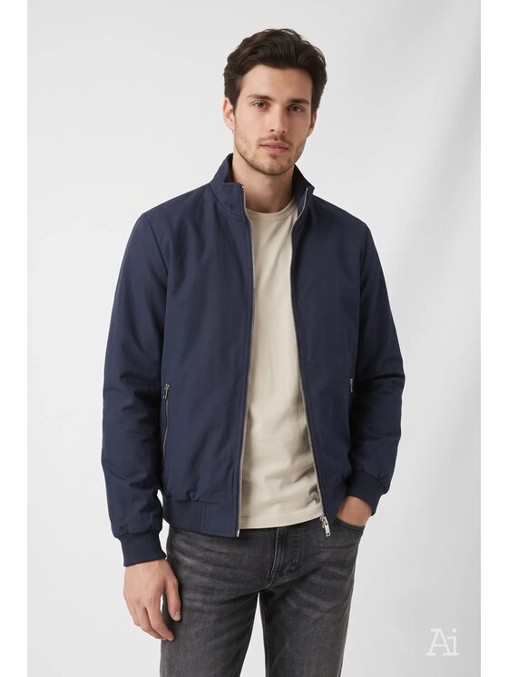 Cross Jeans Cross Jeans Kurtka przejściowa 40318-016 Niebieski Regular Fit