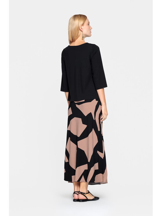 EMOI EMOI Bluzka Czarna z rękawem 3/4 Czarny Feminine Fit