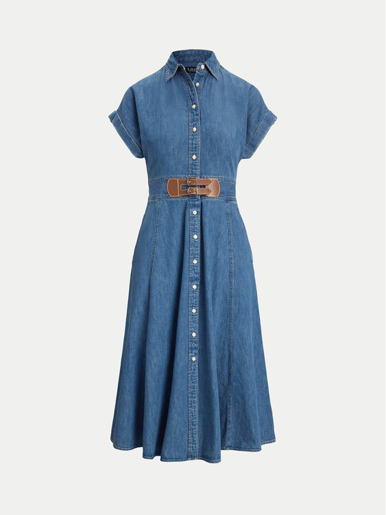 LAUREN RALPH LAUREN LAUREN RALPH LAUREN Sukienka jeansowa 250963908001 Niebieski Regular Fit