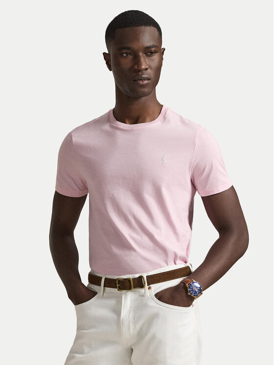 Polo Ralph Lauren Polo Ralph Lauren Tričko 710671438520 Ružová Custom Slim Fit