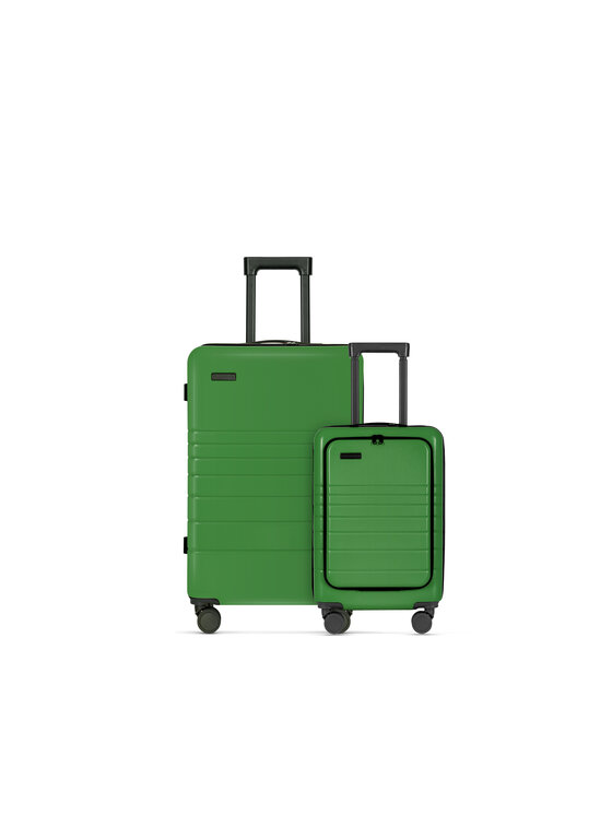 Komplet walizek, rozmiar S/L, Zielony, E1