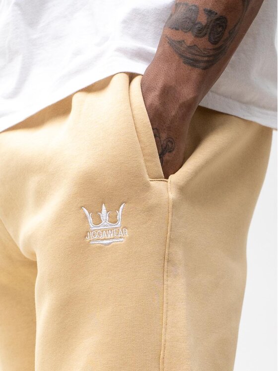 Jigga Wear Jigga Wear Spodnie dresowe Szerokie luźne dresy sznurek na gumce 129790 Brązowy Baggy Fit