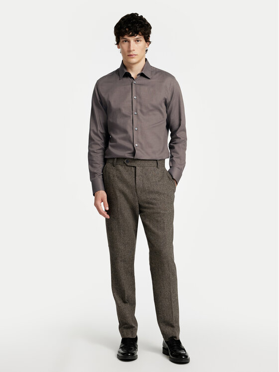 Selected Homme Selected Homme Πουκάμισο 16090212 Γκρι Slim Fit