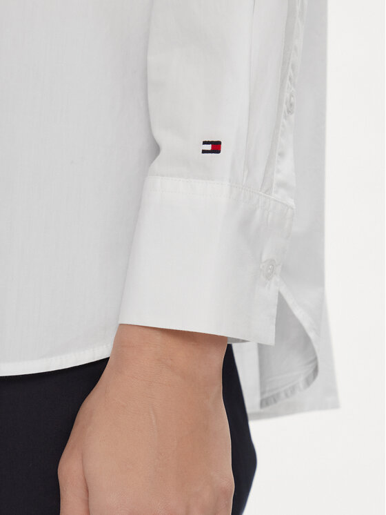 Tommy Hilfiger Tommy Hilfiger Cămașă Monotype WW0WW41150 Alb Relaxed Fit