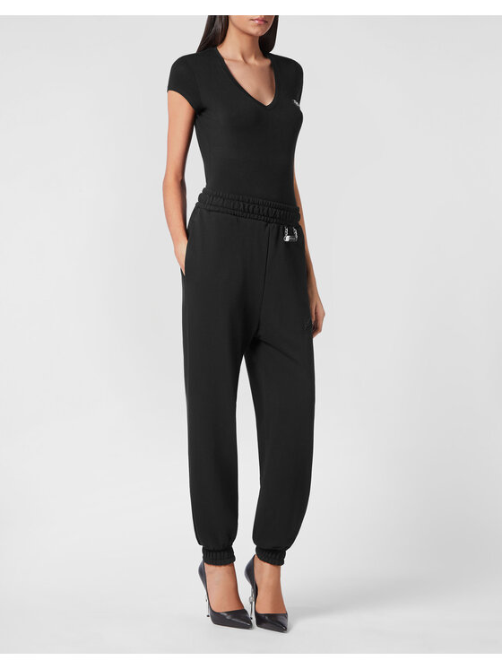 PHILIPP PLEIN PHILIPP PLEIN Jogger nohavice 3093 Čierna Regular Fit