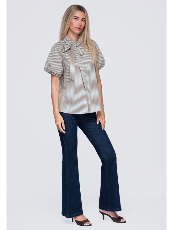 Ombre Ombre Koszula OW-SH-E0067 Beżowy Loose Fit