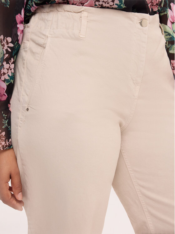 Fiorella Rubino Fiorella Rubino Pantaloni di tessuto P748T005654N002 Crema Regular Fit