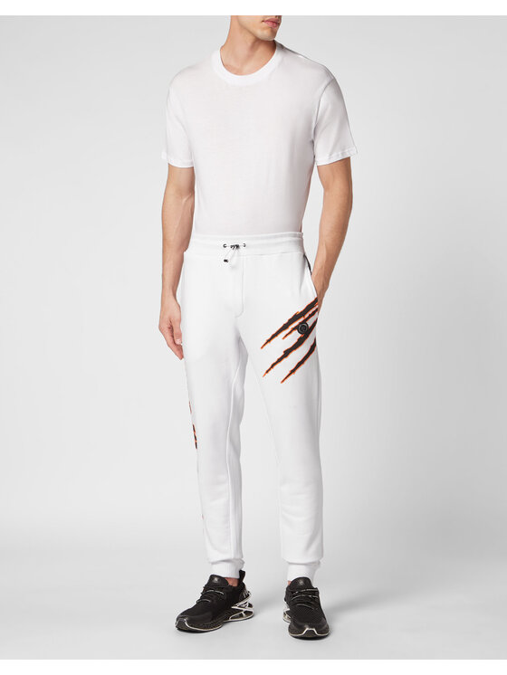 Plein Sport Plein Sport Joggery 351 Biały Jogger Fit