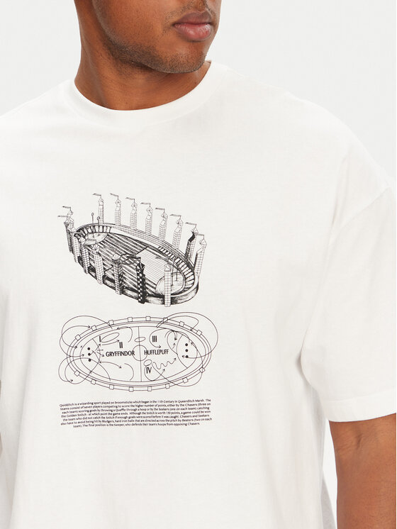 Puma Puma T-shirt Unisex Harry Potter 630092 Bianco Oversize