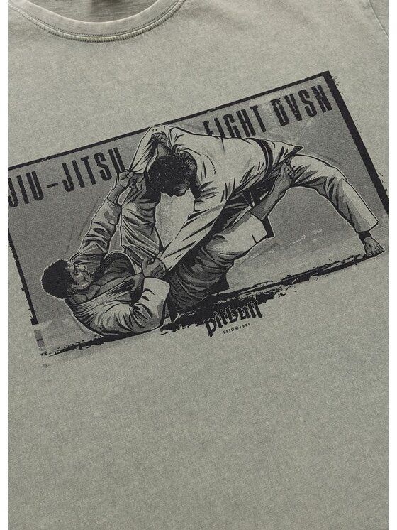 PITBULL PITBULL T-Shirt JIU-JITSU FIGHT DVSN Zielony Regular Fit