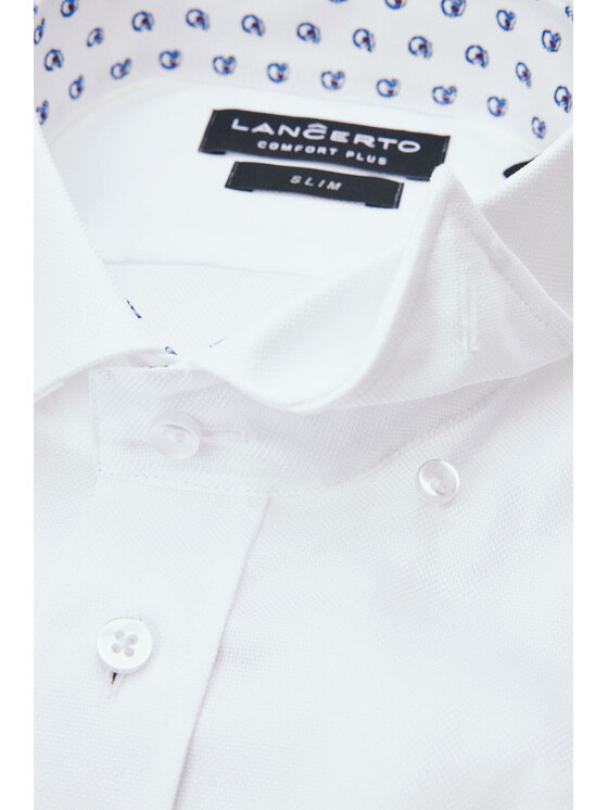 Lancerto Lancerto Koszula Almeria KO051116000049 Biały Slim Fit