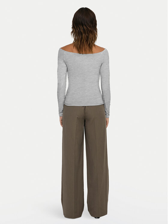 ONLY ONLY Majica Glamour 15339763 Siva Slim Fit