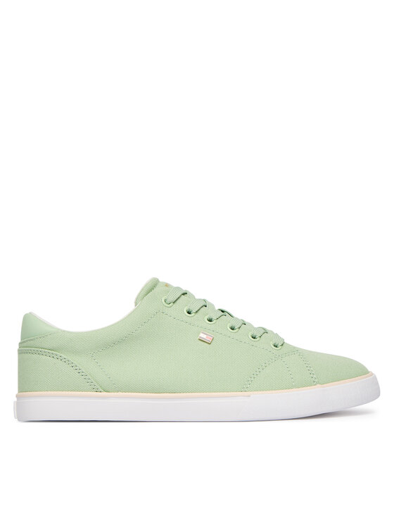 Tommy Hilfiger Tommy Hilfiger Teniszcipő Th Low Profile Vulc Canvas FW0FW09102 Zöld