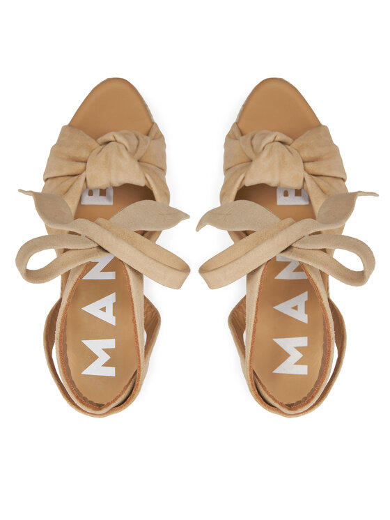 Manebi Manebi Espadrillid Hamptons Wedge Espadrilles With Knot M 1.1 WS Beež