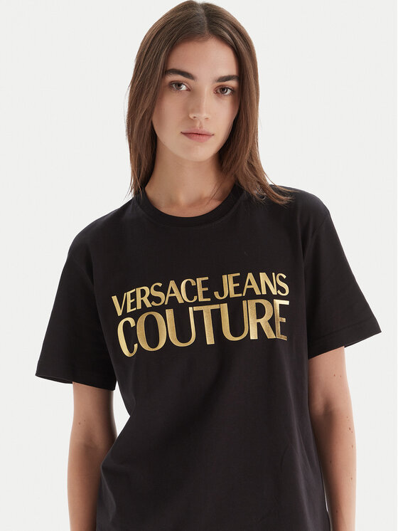 Versace Jeans Couture Versace Jeans Couture Футболка 79GAHT05 CJ00T Чорний Regular Fit