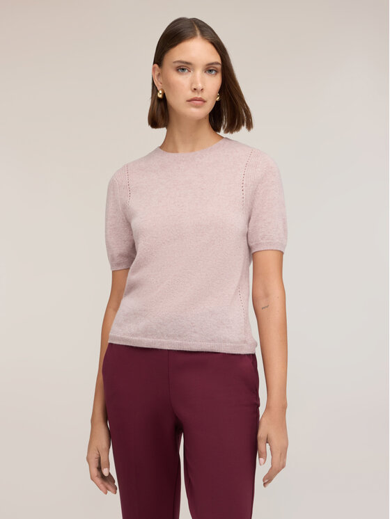 Motivi Motivi T-Shirt M392W004102N006 Różowy Regular Fit