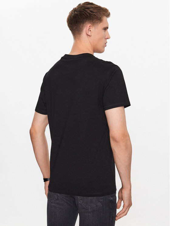 Guess Guess Tričko M3YI18 K8FQ4 Čierna Regular Fit