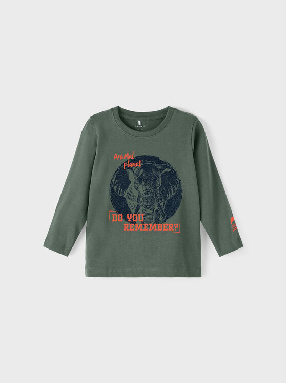 NAME IT Bluză 13212502 Verde Regular Fit