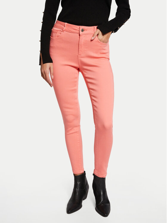 Morgan Džínsy 241-POLIA1 Koralová Skinny Fit