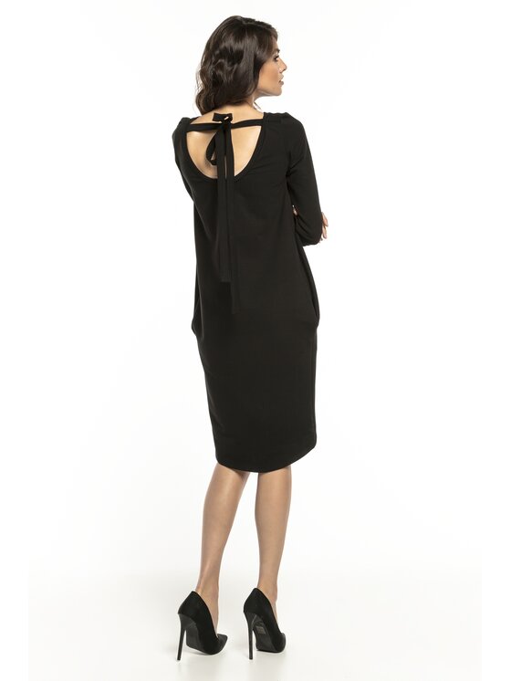 Tessita Tessita Sukienka dzianinowa T298 Czarny Straight Fit