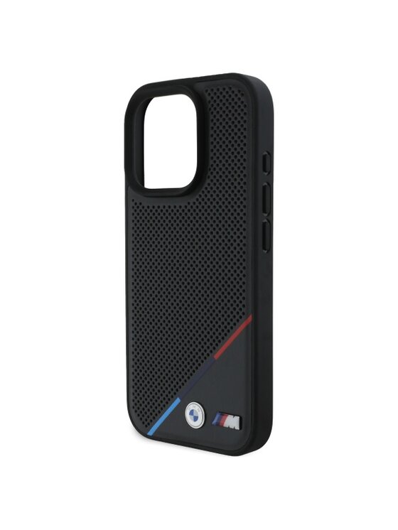 BMW Motorsport BMW Motorsport Etui na telefon M Perforated Tricolor Line Czarny